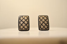 Load image into Gallery viewer, Bidri Cufflinks with Silver Inlay - Rectangle