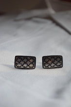 Load image into Gallery viewer, Bidri Cufflinks with Silver Inlay - Rectangle