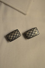 Load image into Gallery viewer, Bidri Cufflinks with Silver Inlay - Rectangle