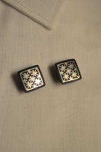 Load image into Gallery viewer, Bidri Cufflinks with Silver Inlay - Square