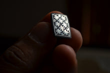 Load image into Gallery viewer, Bidri Cufflinks with Silver Inlay - Rectangle