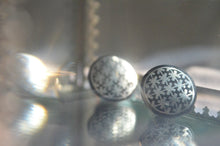 Load image into Gallery viewer, Bidri Cufflinks with Silver Inlay - Round