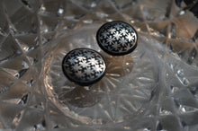 Load image into Gallery viewer, Bidri Cufflinks with Silver Inlay - Round