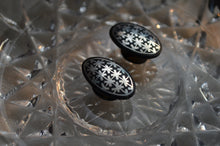 Load image into Gallery viewer, Bidri Cufflinks with Silver Inlay - Oval