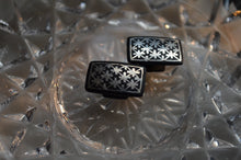 Load image into Gallery viewer, Bidri Cufflinks with Silver Inlay - Rectangle