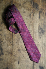 Load image into Gallery viewer, Purple Silk Ikat Necktie