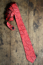 Load image into Gallery viewer, Red Silk Ikat Necktie