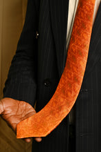 Load image into Gallery viewer, Orange Silk Ikat Necktie