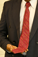 Load image into Gallery viewer, Maroon Silk Ikat Necktie