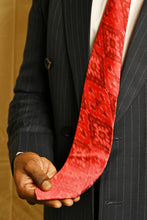 Load image into Gallery viewer, Red Silk Ikat Necktie