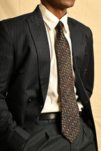 Load image into Gallery viewer, Black Silk Ikat Necktie