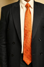 Load image into Gallery viewer, Orange Silk Ikat Necktie