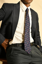Load image into Gallery viewer, Blue Silk Ikat Necktie