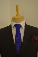 Load image into Gallery viewer, Blue Ocean Silk Ikat Necktie