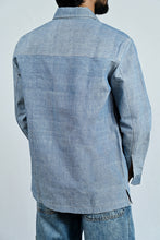 Load image into Gallery viewer, Classic Handwoven Overshirt - Denim Blue