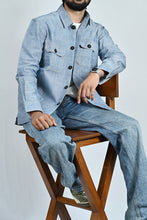 Load image into Gallery viewer, Classic Handwoven Overshirt - Denim Blue