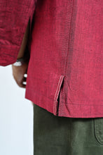 Load image into Gallery viewer, Classic Handwoven Overshirt - Maroon
