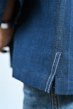 Load image into Gallery viewer, Classic Handwoven Overshirt - Navy Blue