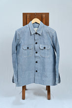 Load image into Gallery viewer, Classic Handwoven Overshirt - Denim Blue