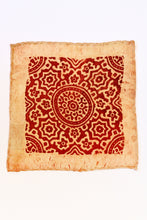 Load image into Gallery viewer, Ajrakh Silk Pocket Square in Rust