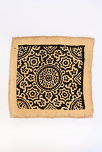 Load image into Gallery viewer, Ajrakh Silk Pocket Square in Vintage Black