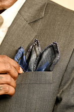 Load image into Gallery viewer, The Metallic Blue Pocket Square