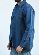 Load image into Gallery viewer, Classic Handwoven Overshirt - Navy Blue