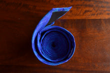 Load image into Gallery viewer, Raw Silk Ikat Necktie in Cobalt Blue