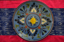 Load image into Gallery viewer, Blue Table Runner in Ikat & Raw Silk