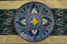 Load image into Gallery viewer, Green Table Runner in Ikat & Raw Silk