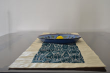 Load image into Gallery viewer, Green Table Runner in Ikat & Raw Silk