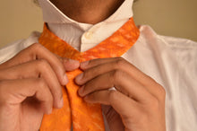 Load image into Gallery viewer, Raw Silk Ikat Necktie in Diamond Yellow