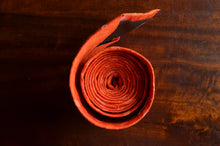 Load image into Gallery viewer, Raw Silk Ikat Necktie in Diamond Orange