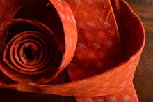 Load image into Gallery viewer, Raw Silk Ikat Necktie in Diamond Orange
