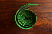 Load image into Gallery viewer, Raw Silk Ikat Necktie in Forest Green