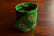 Load image into Gallery viewer, Raw Silk Ikat Necktie in Forest Green