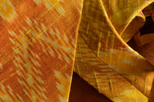 Load image into Gallery viewer, Raw Silk Ikat Necktie in Patterned Yellow