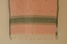 Load image into Gallery viewer, Naturally Dyed Jamdani Scarf (Long) in Peach