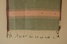 Load image into Gallery viewer, Naturally Dyed Jamdani Scarf (Long) in Green