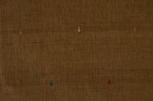 Load image into Gallery viewer, Naturally Dyed Jamdani Scarf (Long) in Brown
