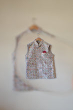 Load image into Gallery viewer, Indian Jacket - White Floral (Raw Silk Ikat)