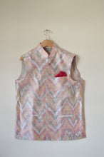 Load image into Gallery viewer, Indian Jacket - White Tiger (Raw Silk Ikat)