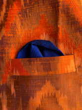 Load image into Gallery viewer, Indian Jacket - Orange Tiger (Raw Silk Ikat)