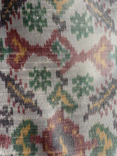 Load image into Gallery viewer, Indian Jacket - White Floral (Raw Silk Ikat)