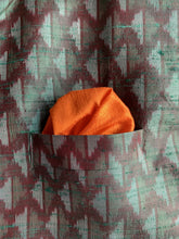 Load image into Gallery viewer, Indian Jacket - Green Diamond (Raw Silk Ikat)
