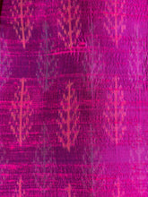 Load image into Gallery viewer, Indian Jacket - Magenta Tree (Raw Silk Ikat)