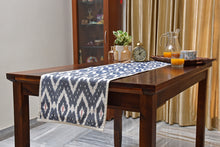 Load image into Gallery viewer, Cotton Ikat Table Runner in Blue