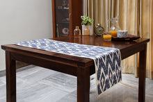 Load image into Gallery viewer, Cotton Ikat Table Runner in Blue