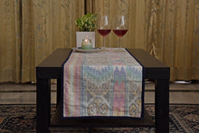 Load image into Gallery viewer, Silk Ikat Table Runner in White