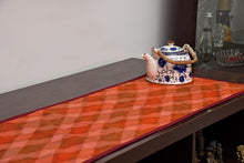Load image into Gallery viewer, Silk Ikat Table Runner in Orange
